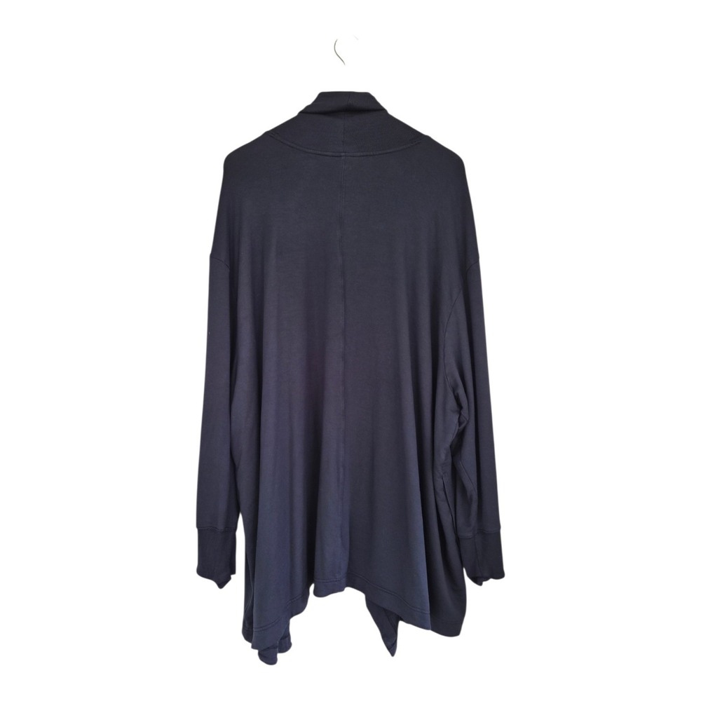 Athleta Pranayama Restore Rib Wrap 3X Dark Navy Blue Tencel Modal Cardigan Soft - Picture 6 of 10